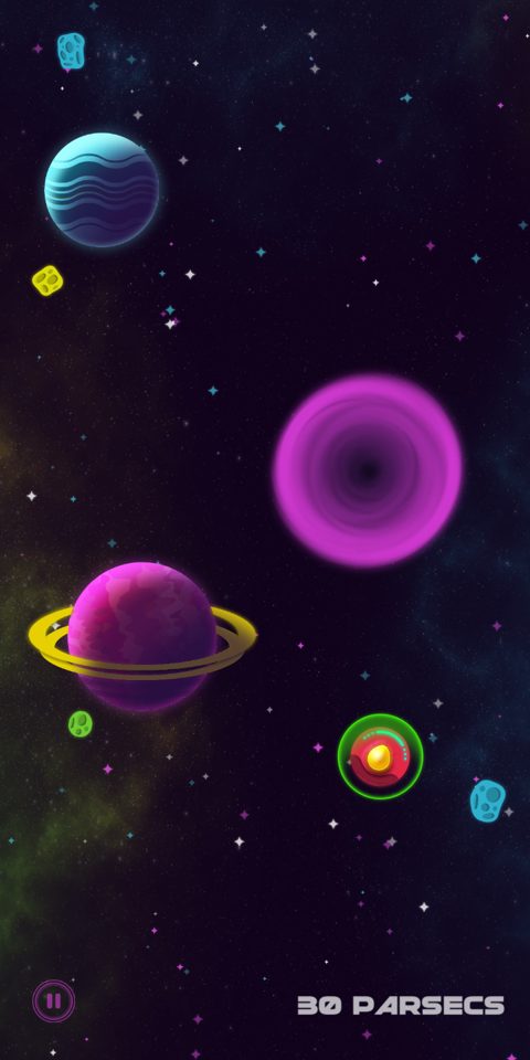 A black hole pulling at the field