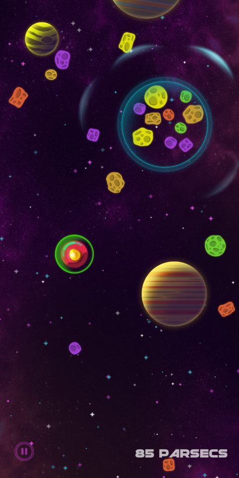 Deep space, 85 parsecs out